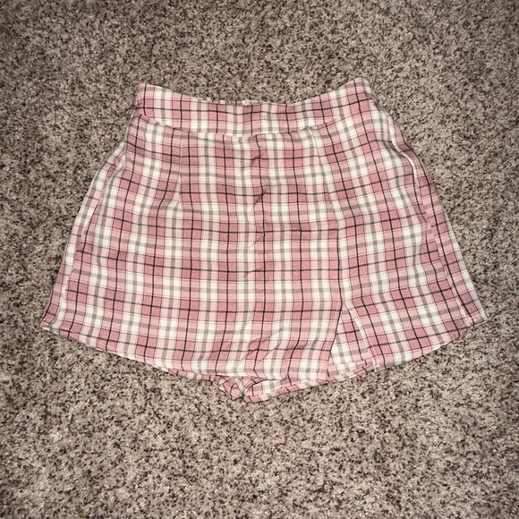 SHEIN Pants - Pink and Brown Plaid Skort